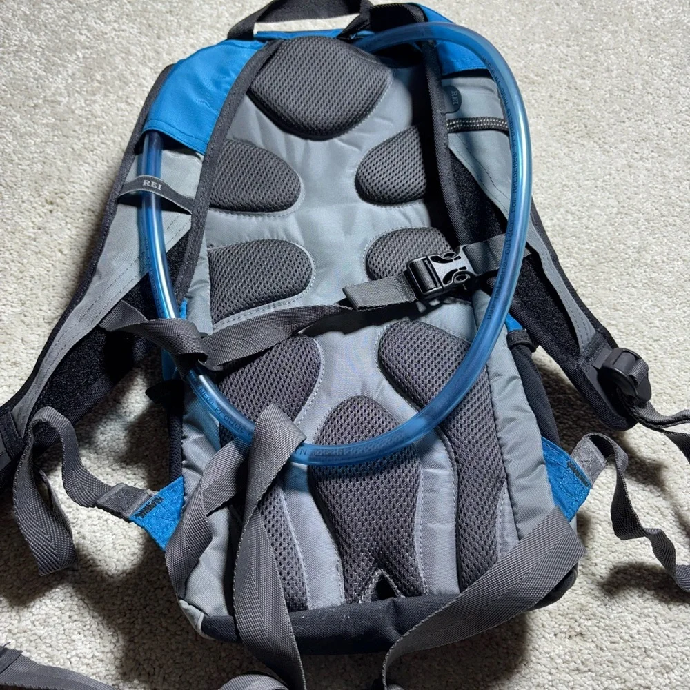 REI Hydroframe Nalgene Water Hydration‎ Hiking Backpack Pack Blue With Bladder